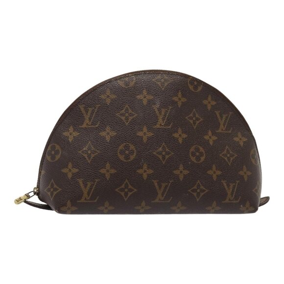 LOUIS VUITTON Monogram Trousse Demi Ronde Cosmetic Pouch - Picture 1 of 16